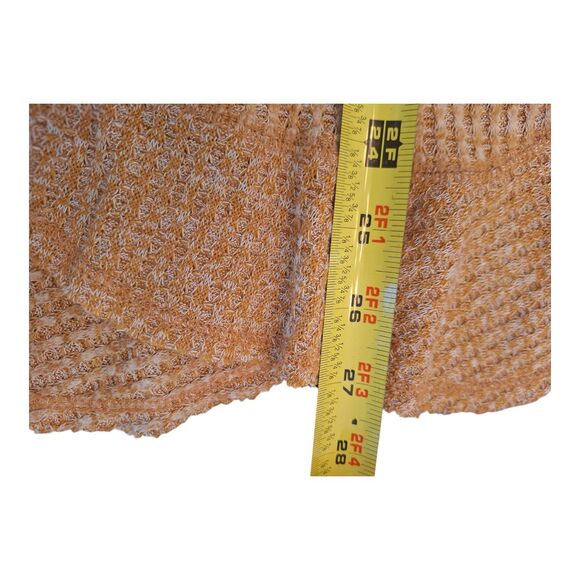 Anthropologie Waffle Thermal Knit Tunic Mustard Gold Saturday Sunday Small - Picture 9 of 12